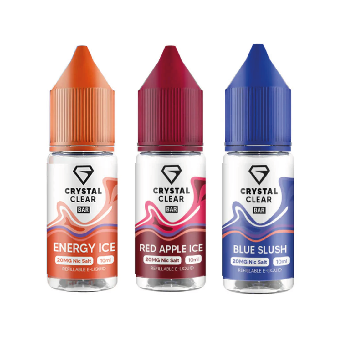 CRYSTAL CLEAR Nic Salt Range (7965101523192) (15117166707073) (15119023833473) (15119034057089) (15119035662721) (15119043821953)